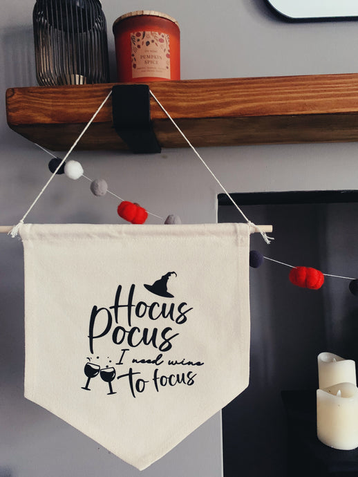 Hocus Pocus Wine To Focus Wall Hanger